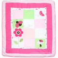 Patchwork Quilt in Red Flower and Insects Cute Applique
